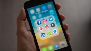Carpeta con redes sociales de un smartphone