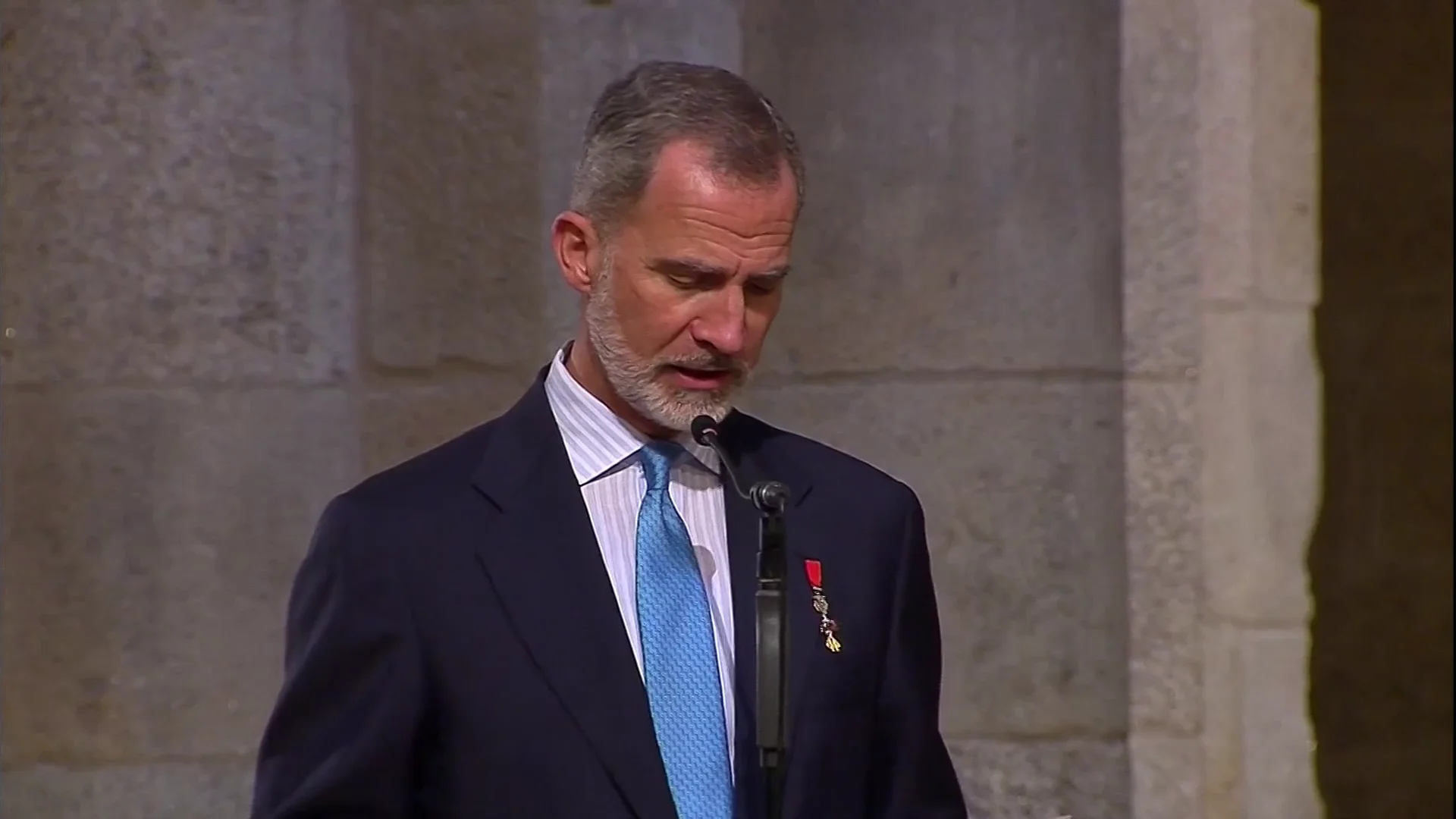 El rey Felipe VI durante la ofrenda al Apóstol Santiago El rey Felipe VI durante la ofrenda al Apóstol Santiago