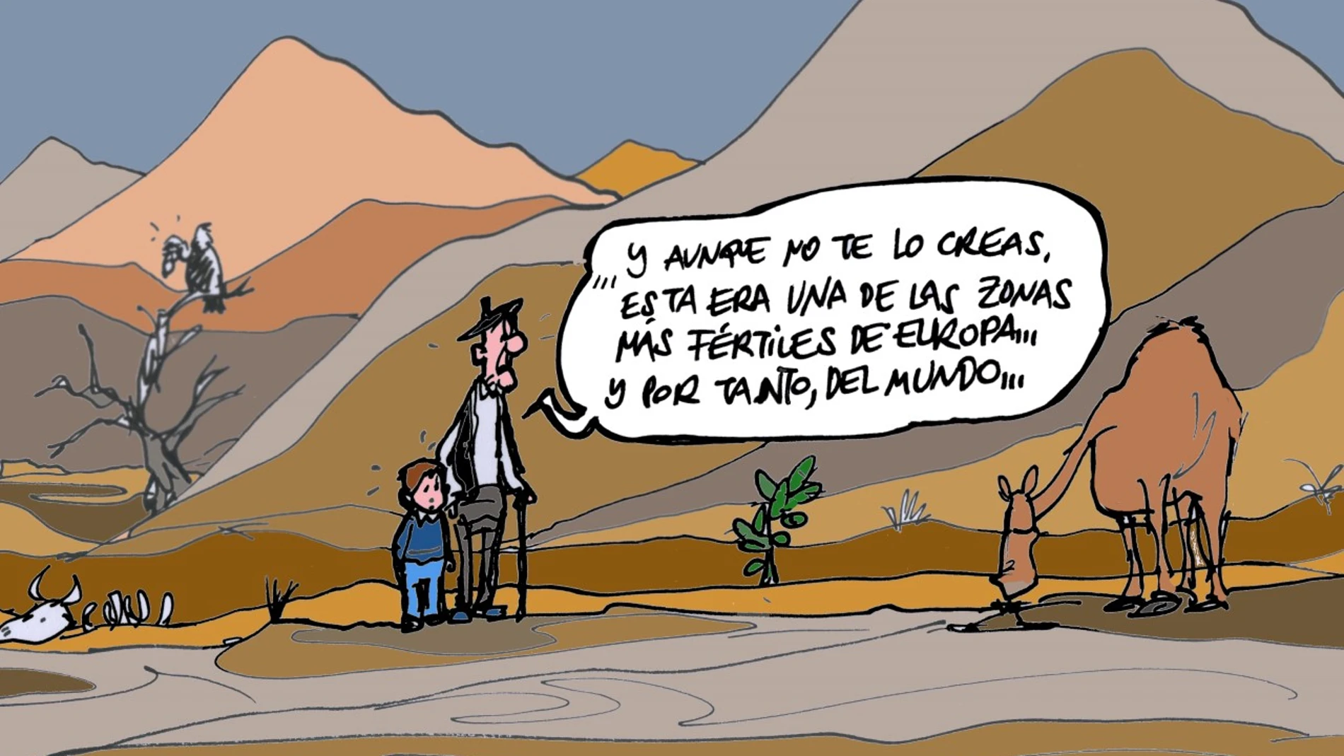 La sequía en España, protagonista de la viñeta gráfica de Alfredo Boto La sequía en España, protagonista de la viñeta gráfica de Alfredo Boto