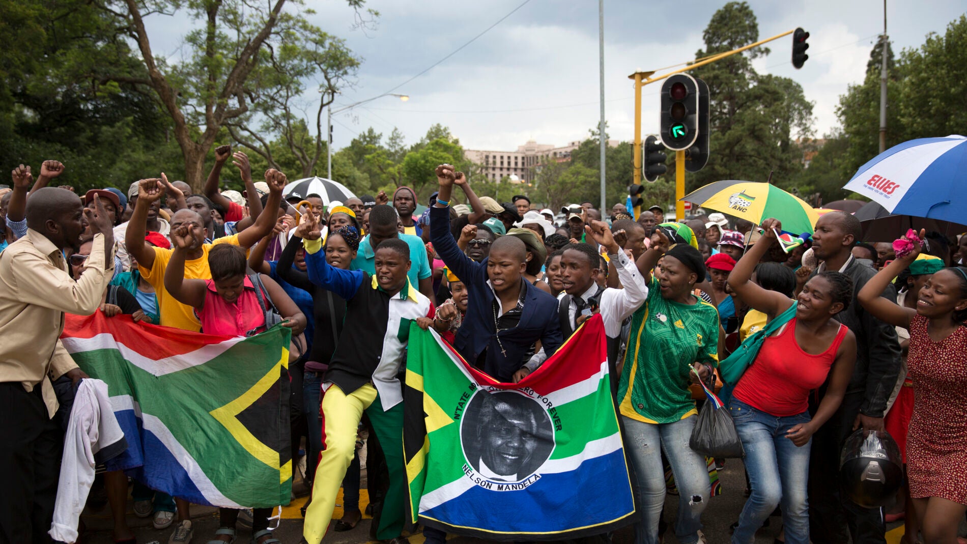 Manifestación en Sudáfrica