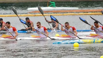 El K-4 500 de Craviotto, Arévalo, Cooper y Germade consigue el oro en el Mundial de piragüismo El K-4 500 de Craviotto, Arévalo, Cooper y Germade consigue el oro en el Mundial de piragüismo