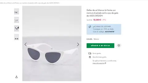 Gafas blancas cat eye Gafas blancas cat eye