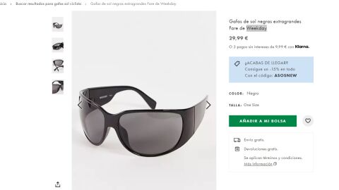 Gafas de sol estilo ciclista XL