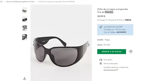 Gafas de sol estilo ciclista XL Gafas de sol estilo ciclista XL