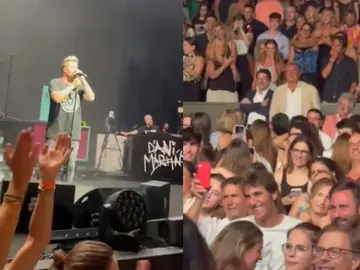 Dani Martín y Joan Laporta en el festival de Cap Roig Dani Martín y Joan Laporta en el festival de Cap Roig