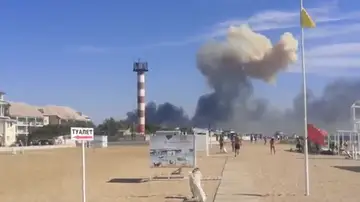 Un cúmulo de explosiones siembra el caos en Crimea Un cúmulo de explosiones siembra el caos en Crimea