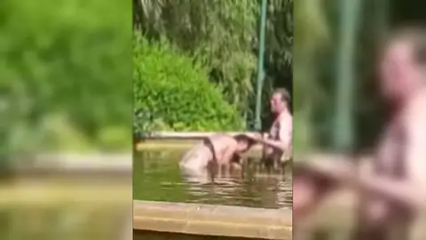 Intento de ahogamiento en una fuente de Valencia Intento de ahogamiento en una fuente de Valencia