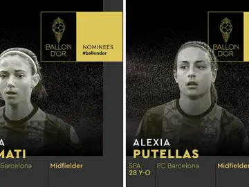 Alexia Putellas y Aitana Bonmatí optan al Balón de Oro femenino Alexia Putellas y Aitana Bonmatí optan al Balón de Oro femenino