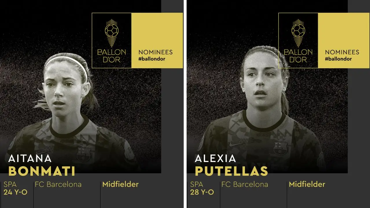 Alexia Putellas y Aitana Bonmat&iacute; optan al Bal&oacute;n de Oro femenino