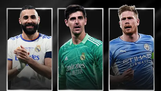 Los tres nominados a mejor jugador de la UEFA Los tres nominados a mejor jugador de la UEFA