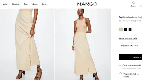 Falda muy larga Falda muy larga