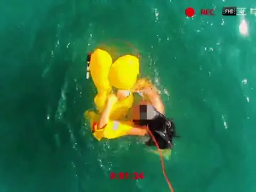 Rescate con dron en Santa Pola Rescate con dron en Santa Pola