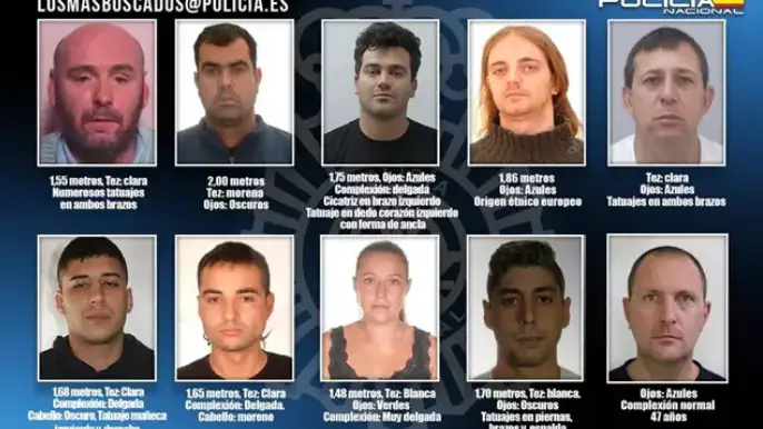 Estos son los fugitivos m&aacute;s buscados 