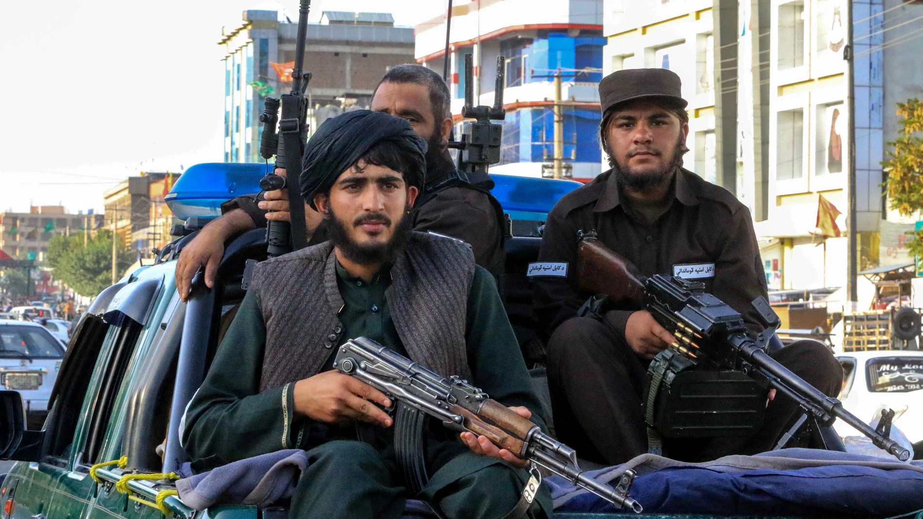 Efectivos de las fuerzas de seguridad de los talibanes en Kabul