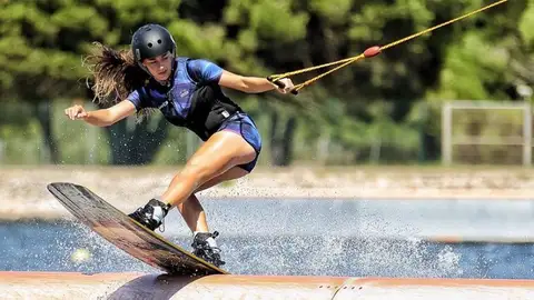 Telma Cester, en acción Telma Cester, en acción