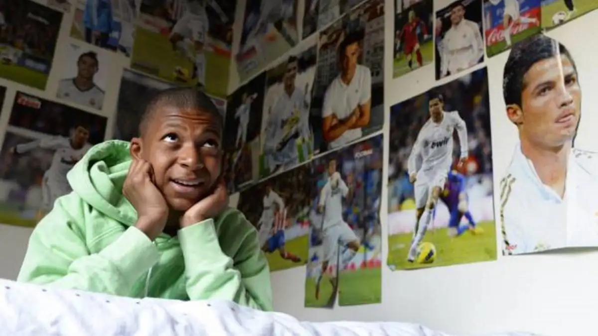 Así lucía la habitación de Kylian Mbappé de pequeño Así lucía la habitación de Kylian Mbappé de pequeño