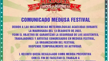 Comunicado Medusa Festival