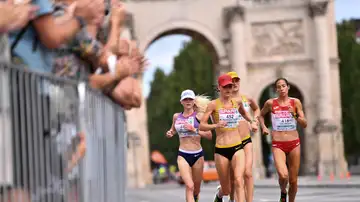 La atleta española durante la celebración de la maratón en Múnich