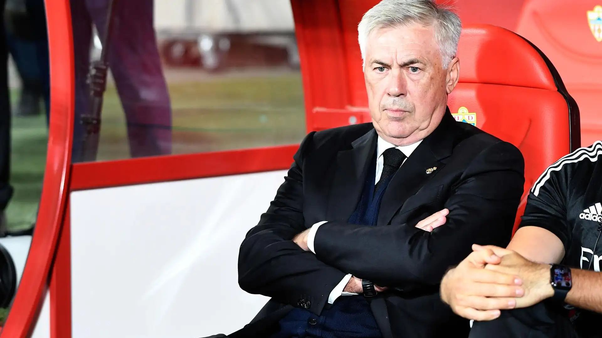 Carlo Ancelotti durante el partido del Real Madrid contra el Almer&iacute;a
