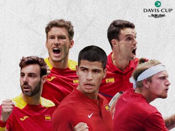 El equipo español de la Copa Davis en Valencia