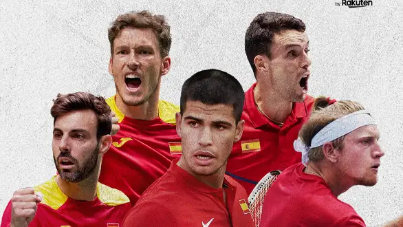 El equipo espa&ntilde;ol de la Copa Davis en Valencia