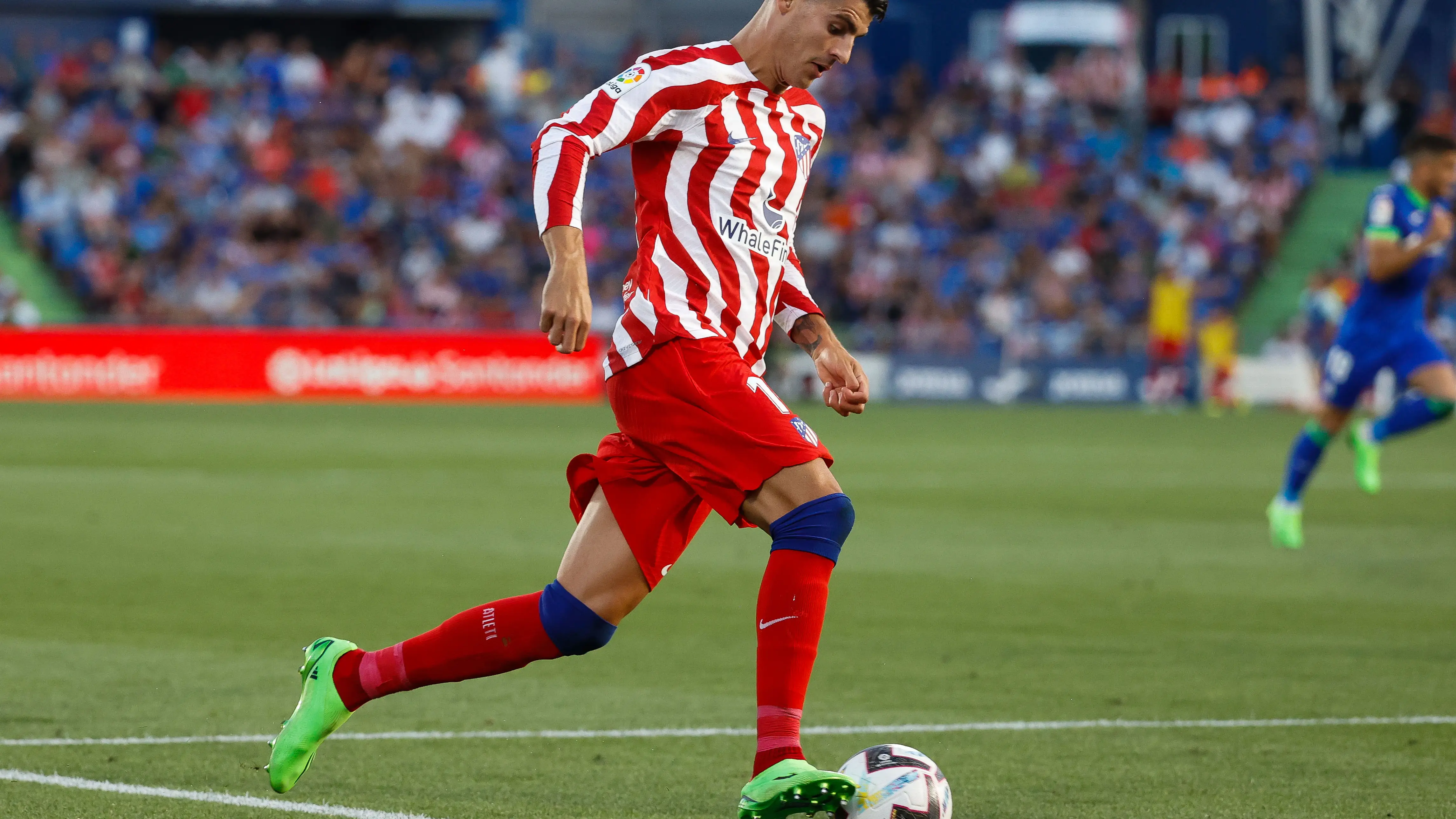 Álvaro Morata, durante el Getafe-Atlético de Madrid de la 1ª Jornada de LaLiga Álvaro Morata, durante el Getafe-Atlético de Madrid de la 1ª Jornada de LaLiga