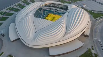 Vista aérea del estadio Al Janoub en Al Wakrah, sede del Mundia de Qatar