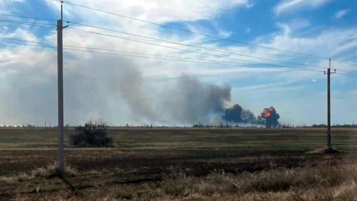 Imagen de una explosi&oacute;n en Crimea