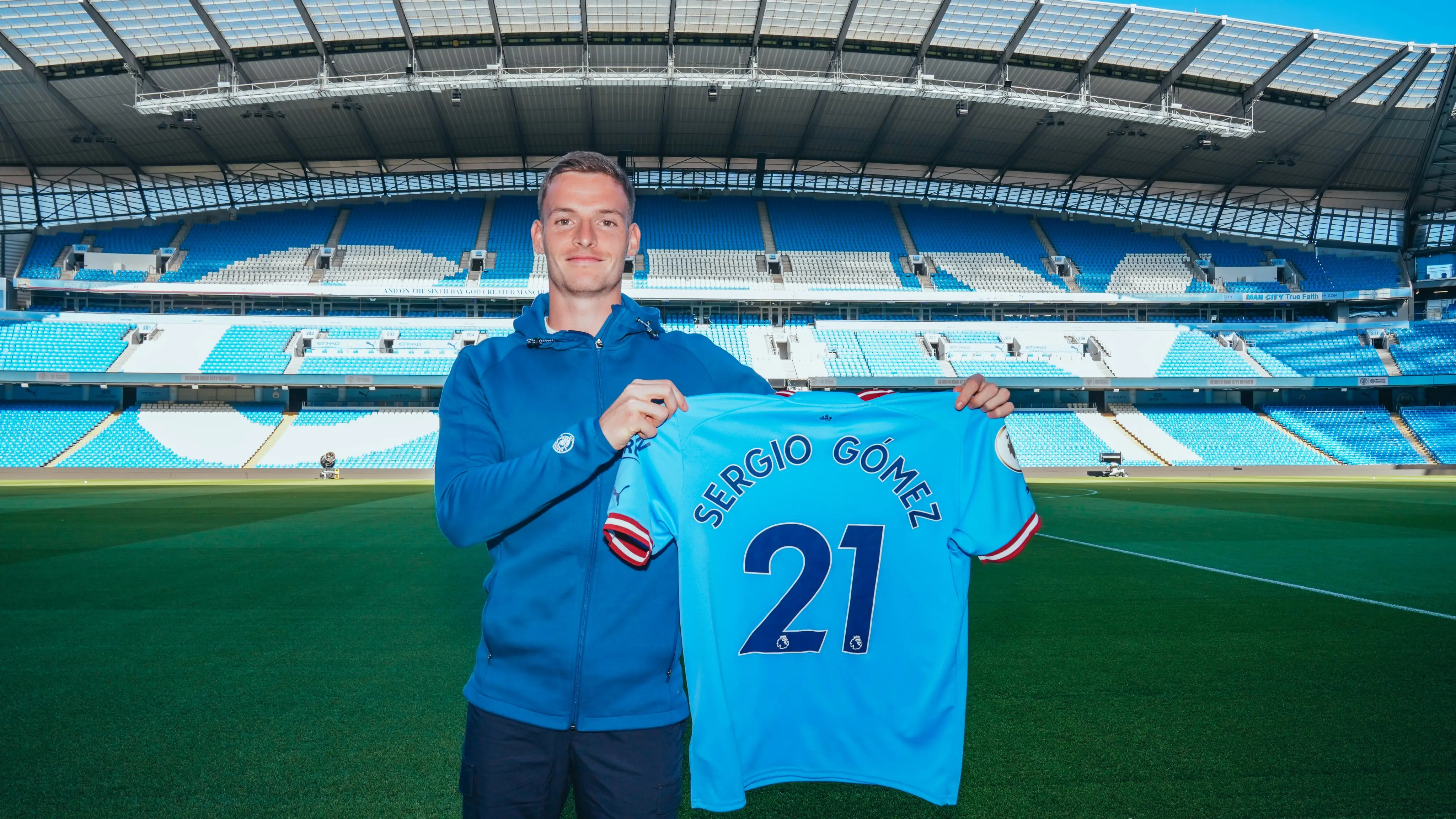 Sergio Gómez, nuevo jugador del Manchester City procedente del Anderlecht Sergio Gómez, nuevo jugador del Manchester City procedente del Anderlecht