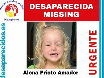 Alena Prieto, la menor desaparecida desde el pasado 16 de julio Alena Prieto, la menor desaparecida desde el pasado 16 de julio