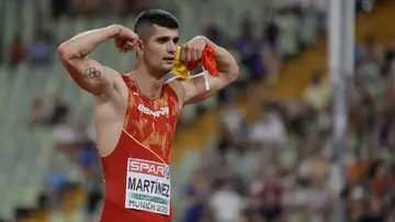Asier Martínez, campeón de Europa de los 110m vallas en el Estadio Olímpico de Múnich
