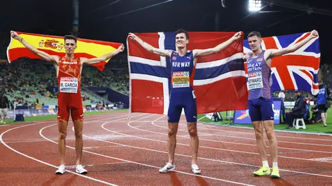 Mario García Romo, bronce en el 1.500 de los Campeonatos de Europa de Múnich (Alemania). Mario García Romo, bronce en el 1.500 de los Campeonatos de Europa de Múnich (Alemania).
