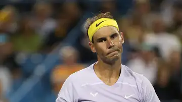 Rafa Nadal se lamenta tras un punto en el partido contra Coric Rafa Nadal se lamenta tras un punto en el partido contra Coric