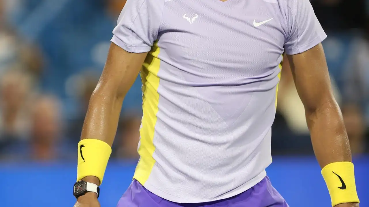 Rafa Nadal se lamenta tras un punto en el partido contra Coric Rafa Nadal se lamenta tras un punto en el partido contra Coric