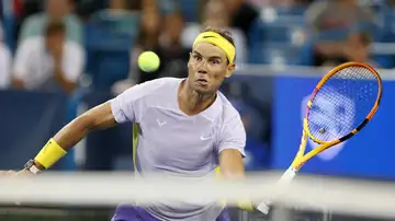 Rafa Nadal durante su partido contra Borna Coric en Cincinnati Rafa Nadal durante su partido contra Borna Coric en Cincinnati