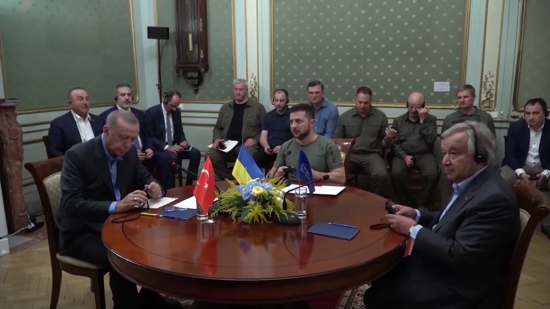 Reunión en Ucrania entre Zelenski, Erdogan y Guterres Reunión en Ucrania entre Zelenski, Erdogan y Guterres