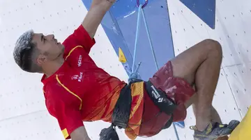 Alberto Ginés durante los Campeonatos de Europa de escalada de Múnich Alberto Ginés durante los Campeonatos de Europa de escalada de Múnich