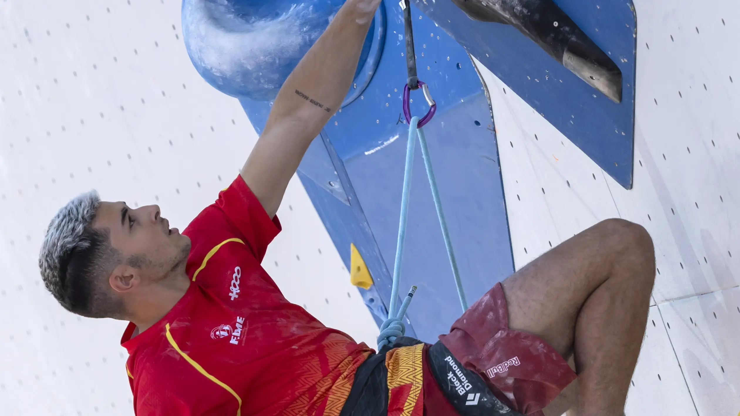 Alberto Ginés durante los Campeonatos de Europa de escalada de Múnich Alberto Ginés durante los Campeonatos de Europa de escalada de Múnich