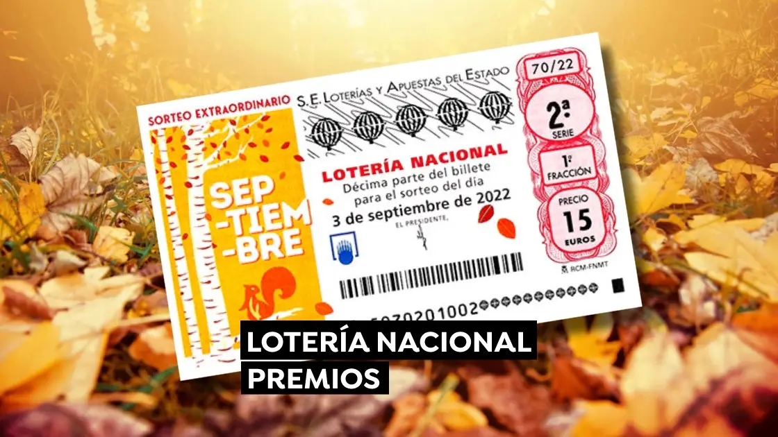 Premios del Sorteo Extraordinario de Septiembre de la Loter&iacute;a Nacional