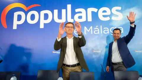 Alberto Núñez Feijóo y Juanma Moreno en Málaga Alberto Núñez Feijóo y Juanma Moreno en Málaga