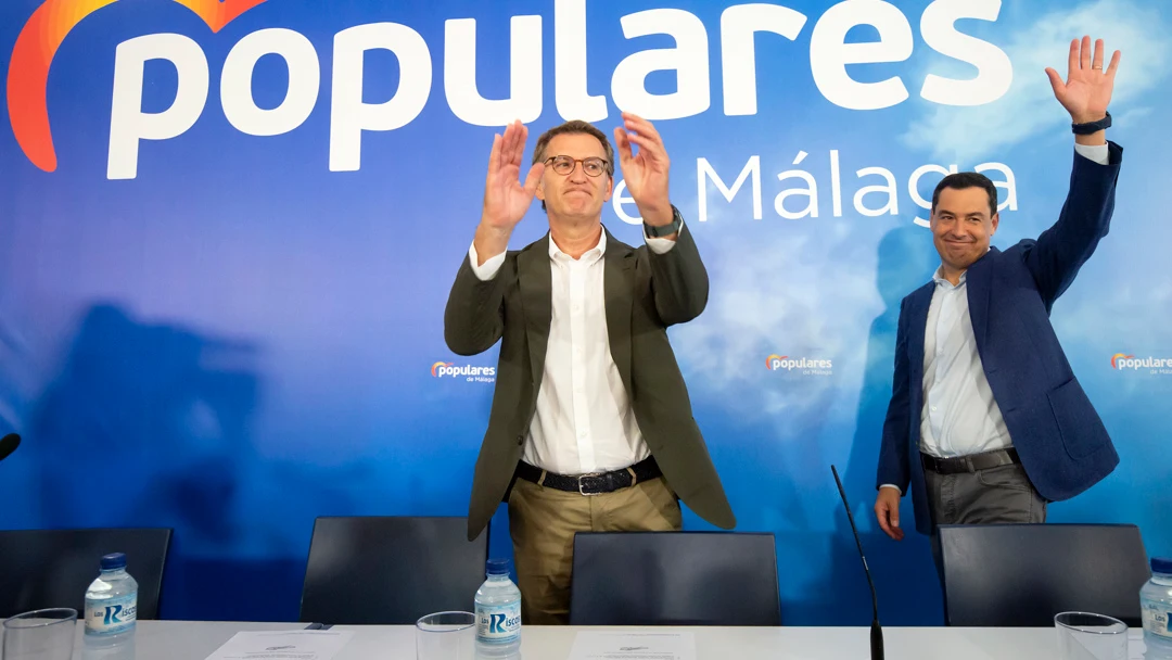 Alberto Núñez Feijóo y Juanma Moreno en Málaga Alberto Núñez Feijóo y Juanma Moreno en Málaga