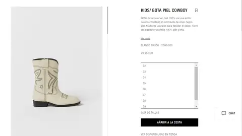 Botas cowboy de piel de Zara Botas cowboy de piel de Zara