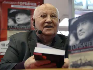 Mijaíl Gorbachov, durante una presentación de un libro escrito por él, años después de la caída de la URSS