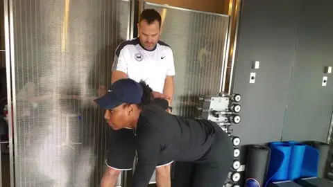 Rubén Mateu, trabajando con Serena Williams Rubén Mateu, trabajando con Serena Williams