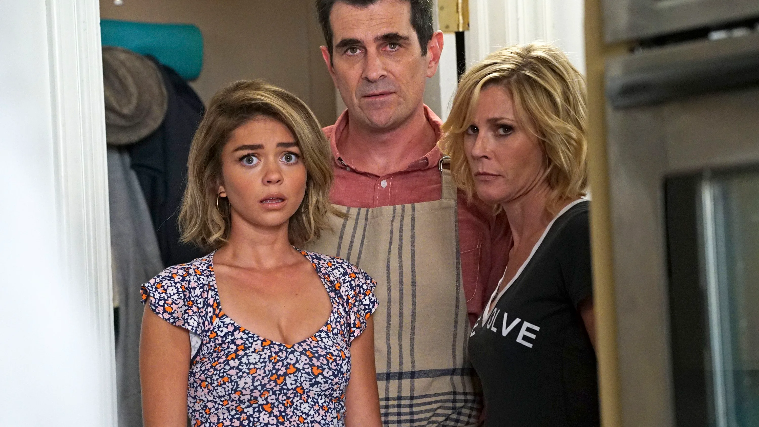 Sarah Hyland (Haley), Ty Burrell (Phil) y Julie Bowen (Claire) en 'Modern Family' Sarah Hyland (Haley), Ty Burrell (Phil) y Julie Bowen (Claire) en 'Modern Family'