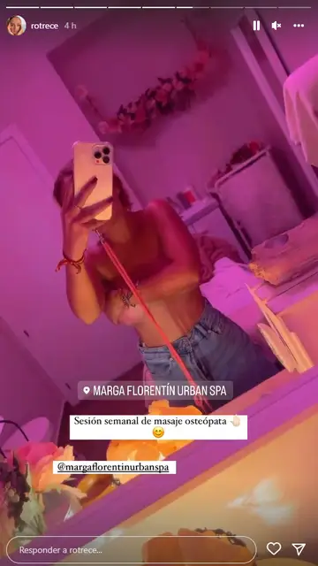 Rocío Flores muestra su cicatriz del pecho tras su operación en Instagram Rocío Flores muestra su cicatriz del pecho tras su operación en Instagram