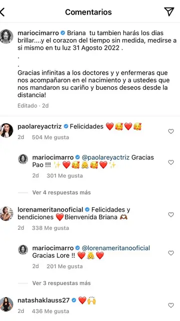 Captura Instagram Mario Cimarro Captura Instagram Mario Cimarro