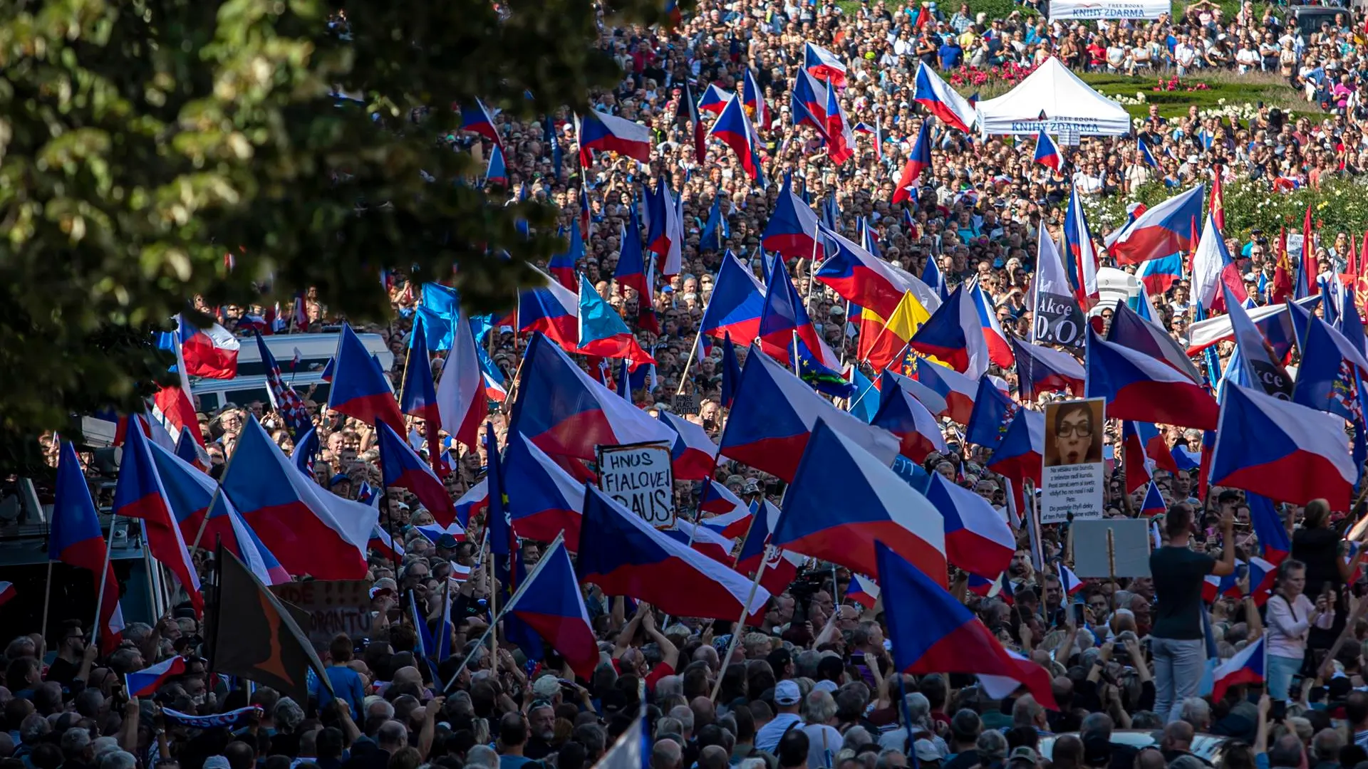 Protestas contra el gobierno checo en Praga Protestas contra el gobierno checo en Praga