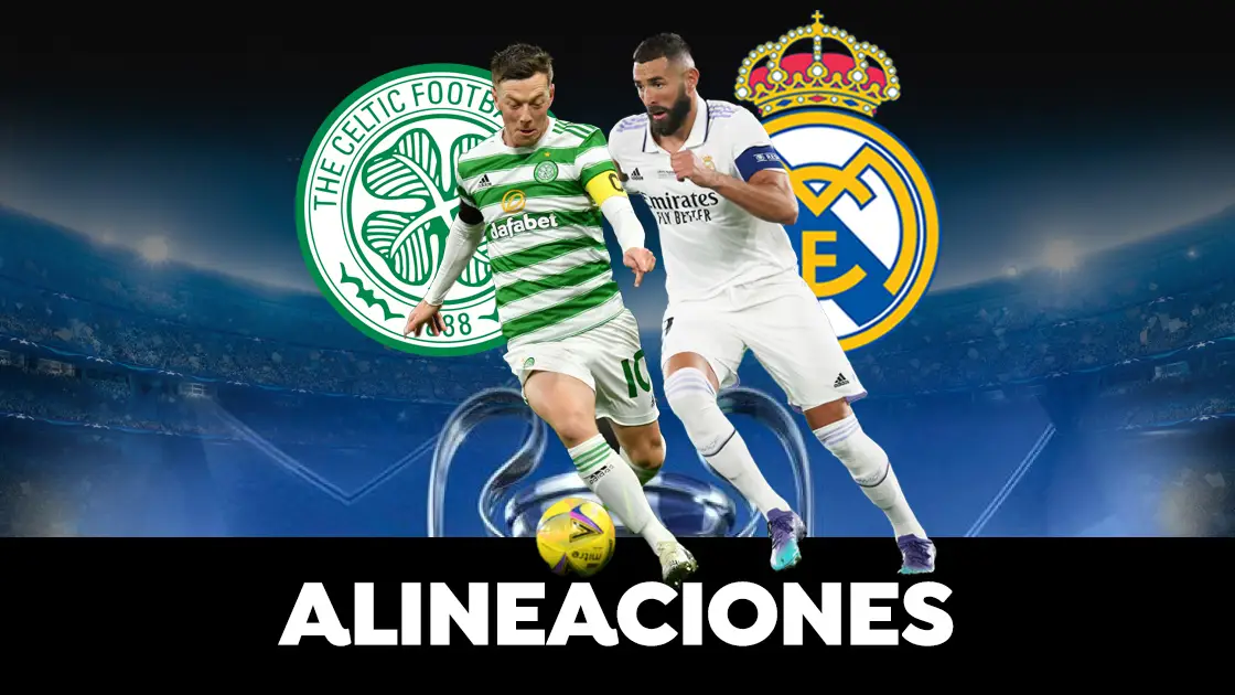 Alineación del Real Madrid en el partido contra el Celtic de Glasgow en la Champions League Alineación del Real Madrid en el partido contra el Celtic de Glasgow en la Champions League