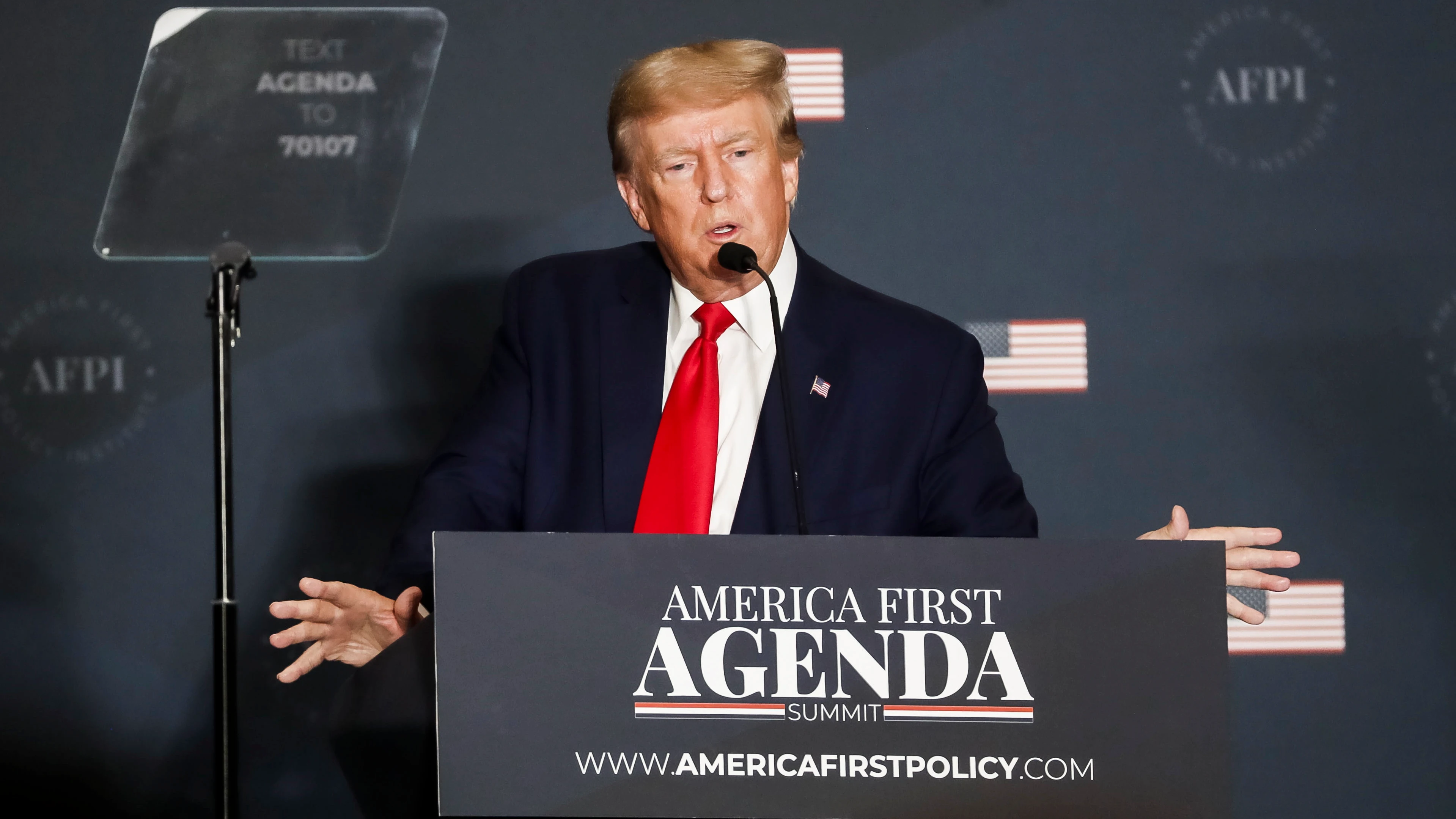 El expresidente de Estados Unidos Donald Trump, durante una comparecencia